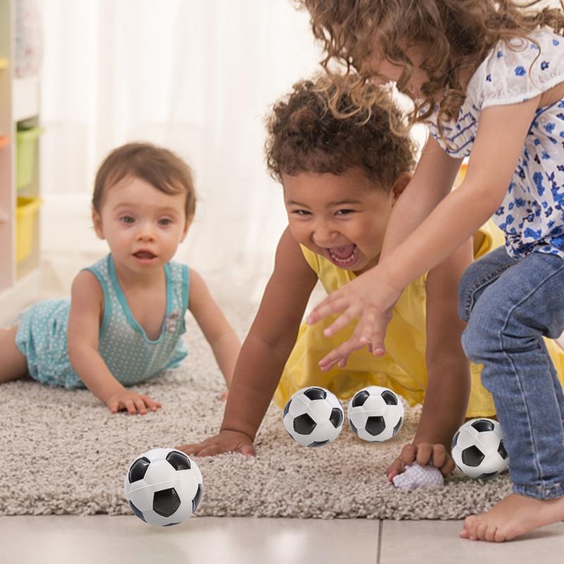 12Pcs Foam Sponge Decompression Vent Stress Balls Toy Soccer Anti Stress Relaxation Sports Pu Ball Kids Birthday Party Supplies