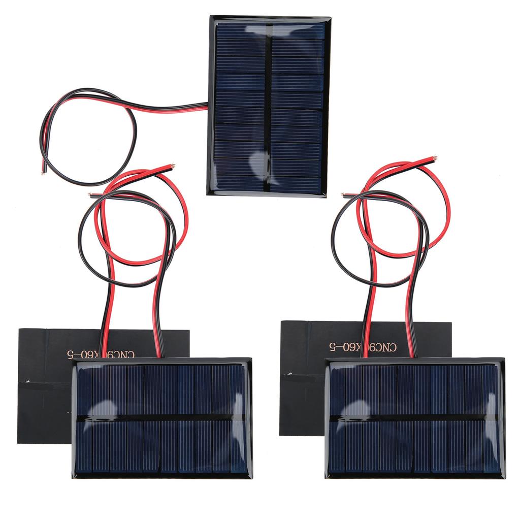 5pcs DC5V 150mA 5pcs Solar Panel Module with 30cm11.8in Wire Weather Resisitant Charging