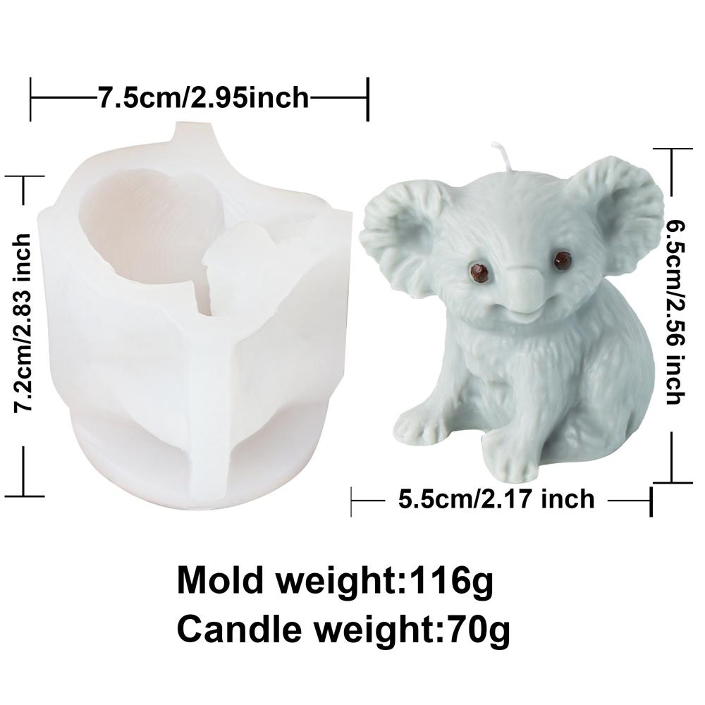 

Small Size Elephant Koala Animal Silicone Candle Mold DIY Gypsum Mold Cake Baking Tools Home Tabletop Decorating Crafting