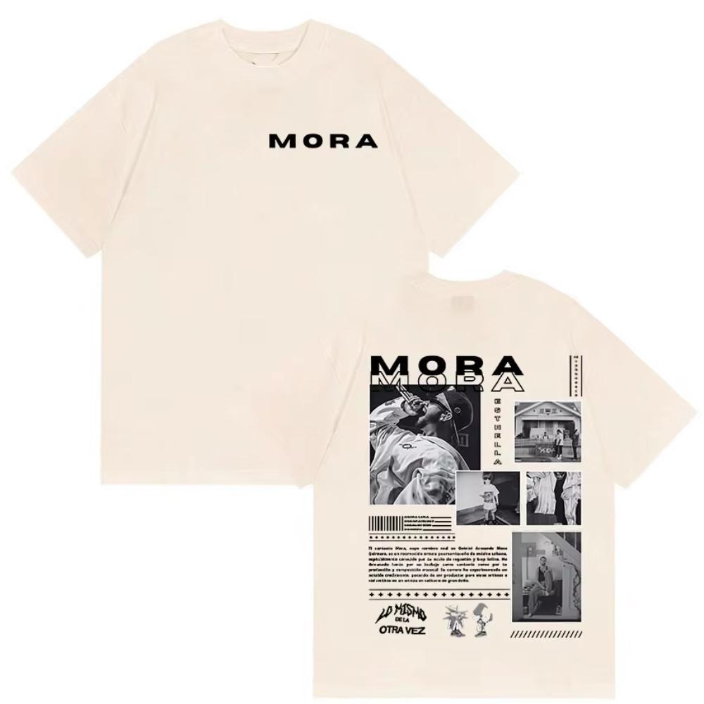 Rapper MORA Album 2026 Graphic T Shirt Mens Hip Hop Vintage Fashion ONeck Tshirts Casual Oversized Cotton Tshirts Streetwear