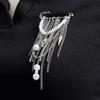 2026 Exaggerate Long Tassel Chain Brooch Women Handmade Beaded Many Layer Chain Multi Functional Fixed Pin Pants Clothes Decor