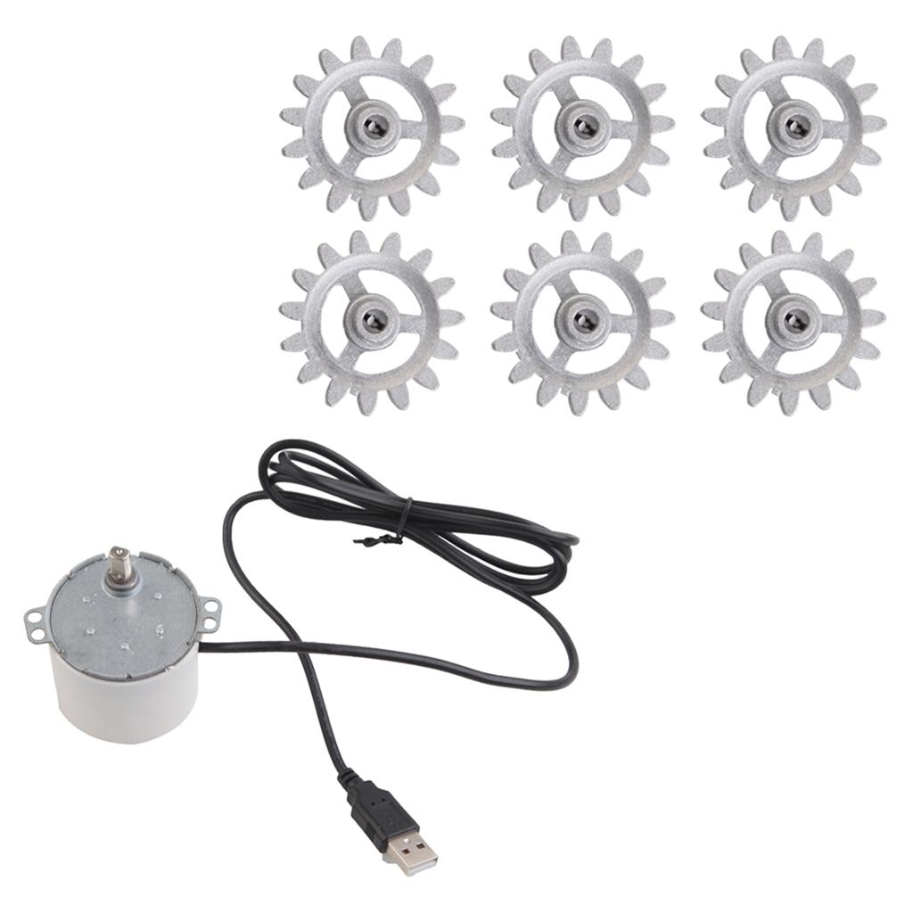 5-Piece Rotisserie Kit with USB Cable for Barbecue Mounting