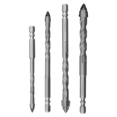 4pcs Brocas Excéntricas de Aleación de Tungsteno Perfectas para Azulejos y Hormigón