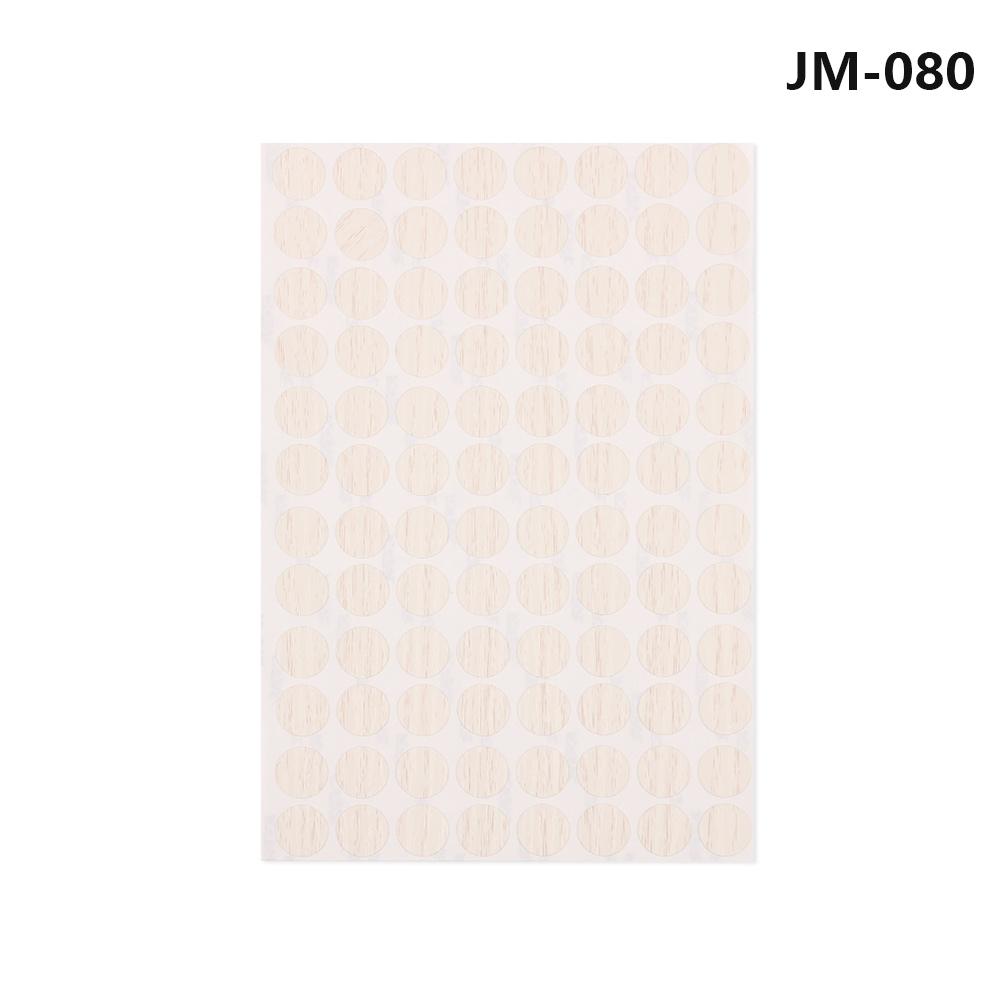 New 96Pcs/sheet 15mm Self Adhesive Decorative Films Furniture Screw Cover Caps Stickers Wood Craft Desk Cabinet Hole Ornament