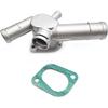 New Aluminium Thermostat Housing Coolant Hose Flange Radiator 06A121133D Fits for VW Golf Jetta 2.0 L4 1999 2000 2001 2002 2003 2004 2005 2006 06A