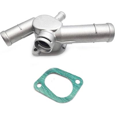 New Aluminium Thermostat Housing Coolant Hose Flange Radiator 06A121133D Fits for VW Golf Jetta 2.0 L4 1999 2000 2001 2002 2003 2004 2005 2006 06A