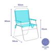 Folding Chair - Marbueno - Aquamarine - Aluminum - Foldable - Modern Design