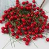 Red Berry & Holly Christmas Ornaments for Home Décor