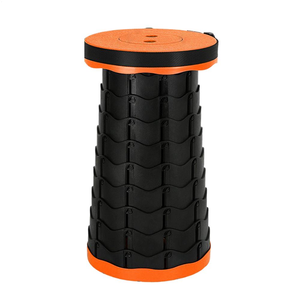 Folding Stool Heavy Duty Collapsible Telescoping Stool with Load , Portable Retractable Stool for Camping Fishing