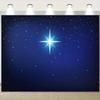 1 pezzo Grande sfondo cielo stellato con le stelle splendenti di Betlemme - scene notturne blu profondo e dorate con stelle scintillanti