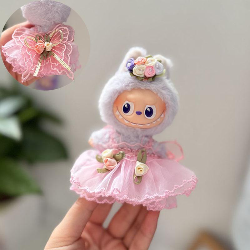 Mini Version 4.0 Vinyl Face Plush Blind Box Doll Clothes Christmas Set Small Nose Gaga Heart Bottom Password