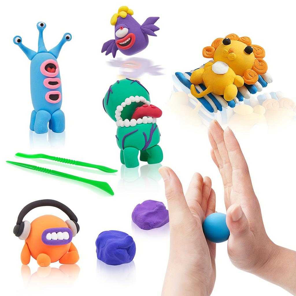 12 Color Ultra Light Clay Handmade Diy Children'S Toy Space Mud Colored Clay