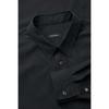 Customellow Relaxed Fit Chest Pocket Rayon Shirt Black Cwsaw25113bkx
