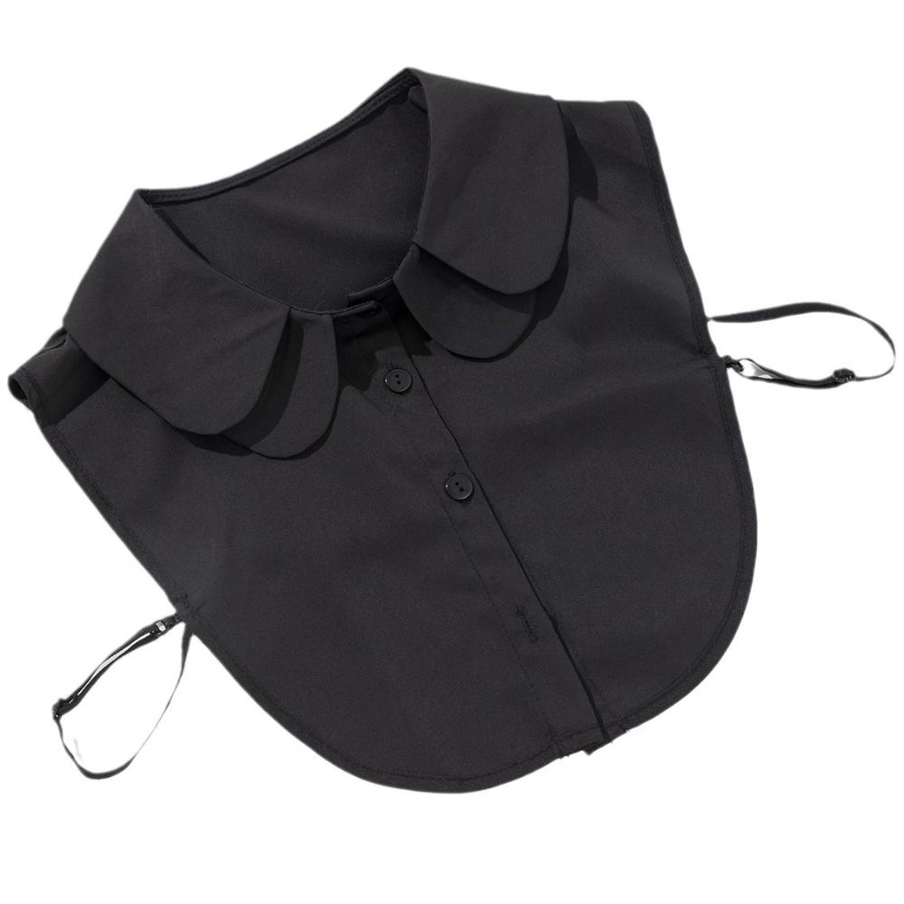 Weißer doppelter Chiffonkragen, Rundhalsausschnitt, falscher Kragen, Damen-Pullover zum Kombinieren, falscher Kragen innen, Großhandel von