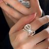 Sophisticated Black Geometric Onyx Ring For Women Unique Adjustable Copper Jewelry Fashion