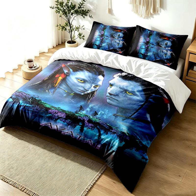 Ensemble de housse de couette 3 pièces Avatar Ensemble de literie simple et moderne Tissu doux résistant aux plis Utilisation toutes saisons un cadeau parfait