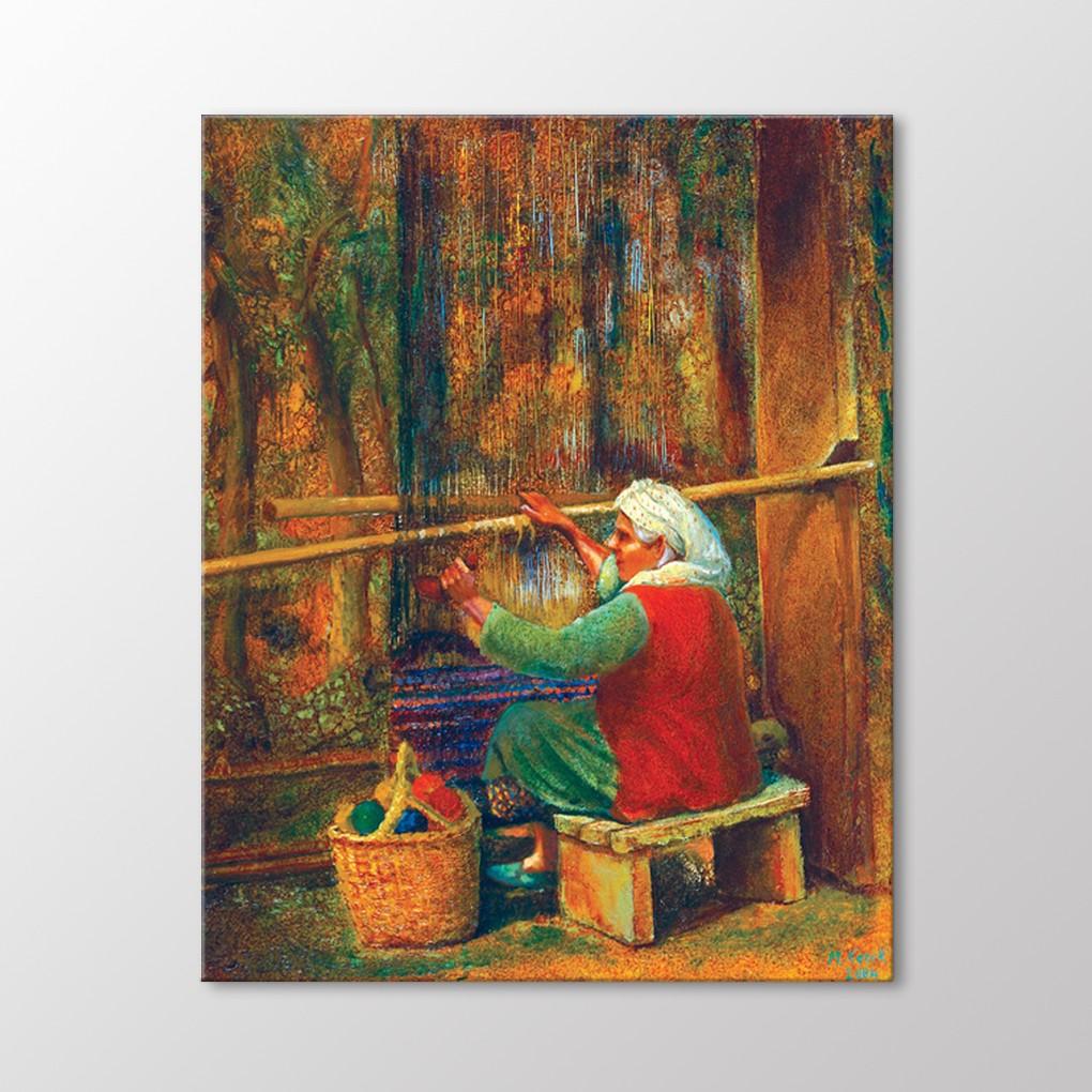 

Женщина плетет ковер 2 Живопись