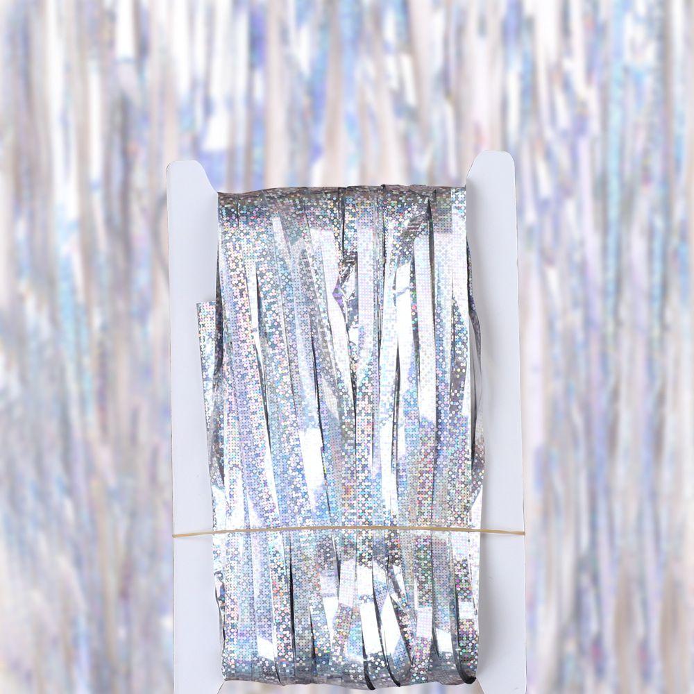 Laser Curtain Rain Foil Metal Wire Background Birthday Party Decor Wedding Home