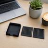 Slot Template Box for Desk Organization - Compact Storage for Note Pads and Templates