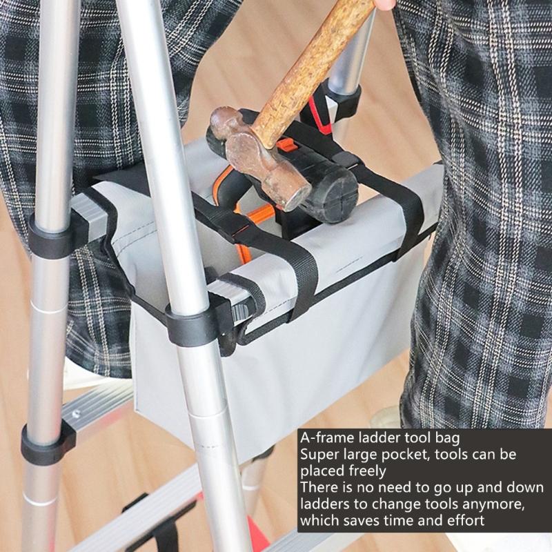 Werkzeugaufbewahrungstasche Werkzeugorganisatoren für Klappleitern Rutschfester Boden Solide Konstruktion Werkzeugtasche Einfache Installation