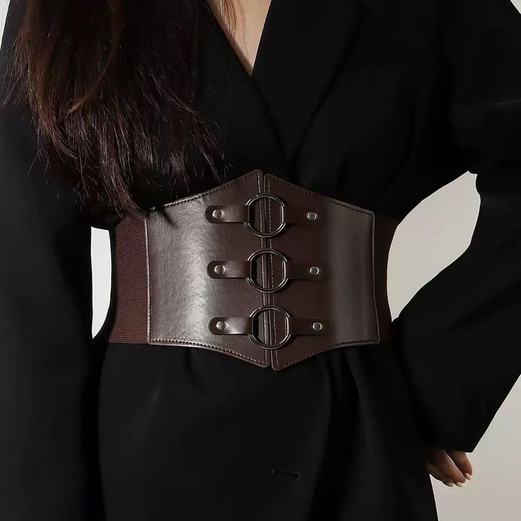 Women Super Wide Elastic Belt Korean Fashion Waist Cover Decorative Belt for Women