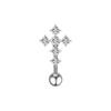 Crystals Star Dangled Belly Button Rings Stainless Steel Dainsty Zircon Navel Ring Belly Piercing Body Jewelries