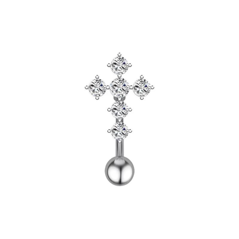 Crystals Star Dangled Belly Button Rings Stainless Steel Dainsty Zircon Navel Ring Belly Piercing Body Jewelries