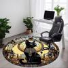 1 Stück Ägyptische Katze Büro Runder Teppich, Indoor-Matte Geeignet für Büro, Unter Bürostühlen Schlafzimmer Wohnzimmer Heimdekoration, Raumdeko