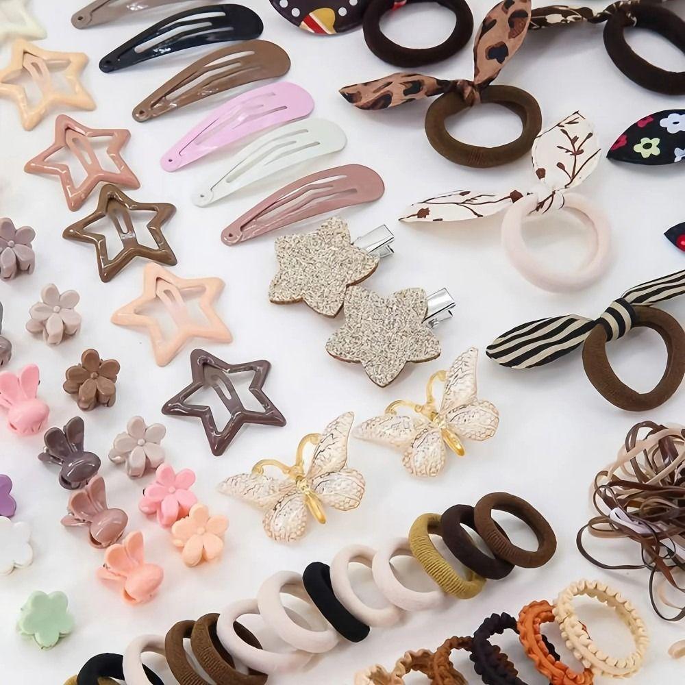 852 Pieces/Set with Hair Ties Girls Hair Bands No Hurt Hair Kids Hair Accessories Princess Gift Set