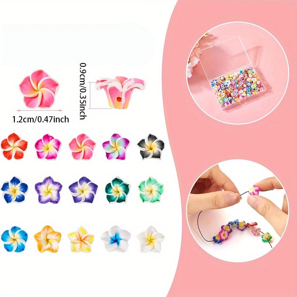 12/32/52pcs Clay Material Plum Blossom Bead Polymer Clay Flower Interval Bead Colorful Flower Bead DIY Summer Beach Foot Chain Bracelet Earrings