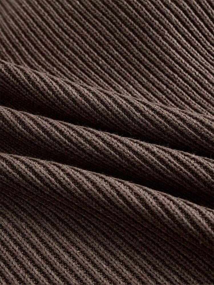 Damen Rollkragen Rüschenkante Gespleißter Langarmpullover