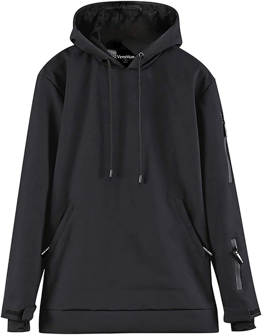 

VeroMan Сноубордическая и Водонепроницаемая Вода для Мужчин и Женщин Размер Одежды, Водоотталкивающая Парка, Водонепроницаемость 10 000 мм, Воздухопроницаемость 8 000 г, (Черный, М) чёрный