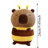Cartoon Capybara Plush Toy Cos Bee Capibara Fluffty Doll Cute Capybara Plushies  Christmas Toy