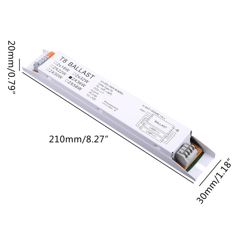 1Pc Home Lamp Electronic Ballast 2x36W T8 Linear Fluorescent Ballast for UV Germicidal Lamp, Fluorescent Lamp Durable