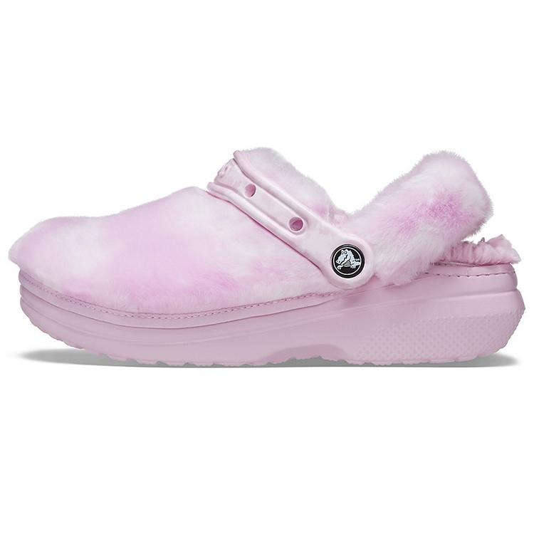 Crocs Classic Fur Sure Clogs Ballerina Pink White Men s 207303-6SU EU 37-38