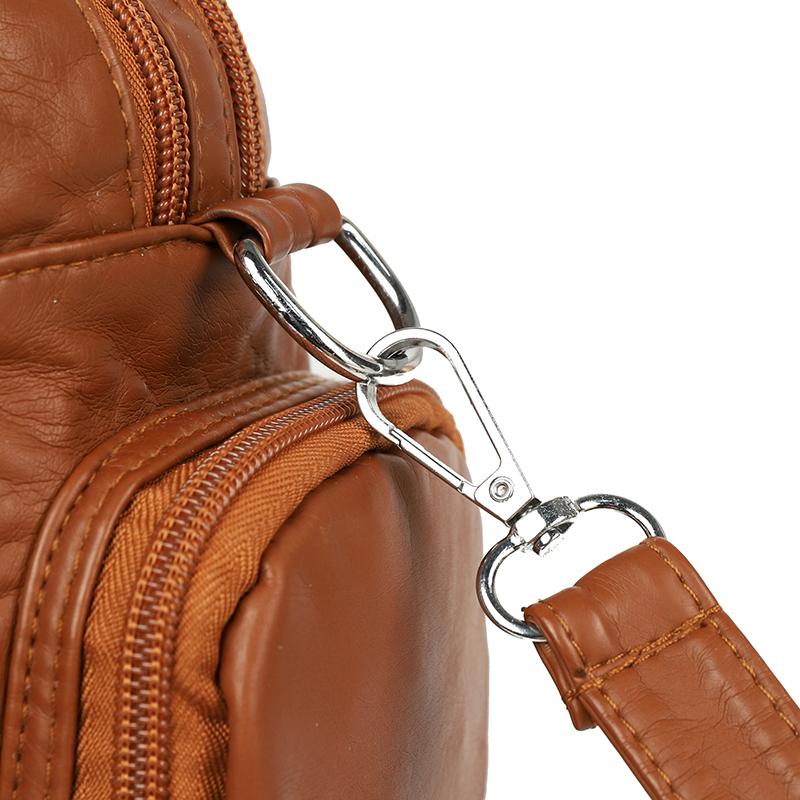 Women's Soft Leather Shoulder Bag Large Capacity Lightweight Crossbody Bag Mother Bag