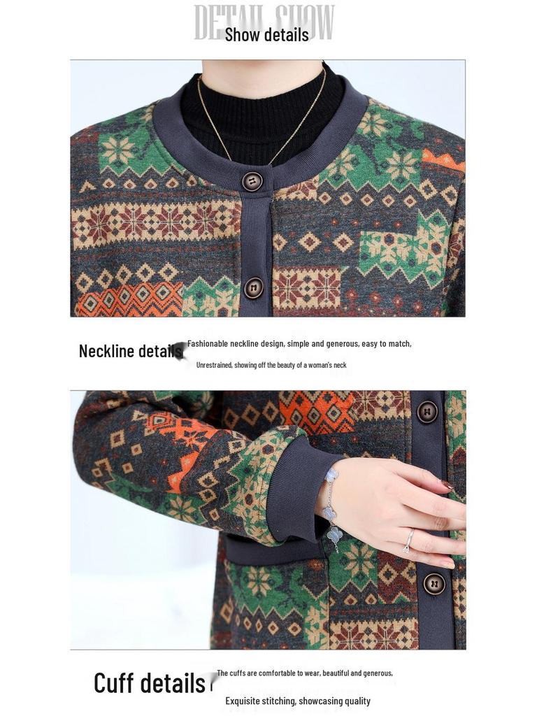 Plus Size Women's Autumn/Winter Knit Cardigan Sweater Coat