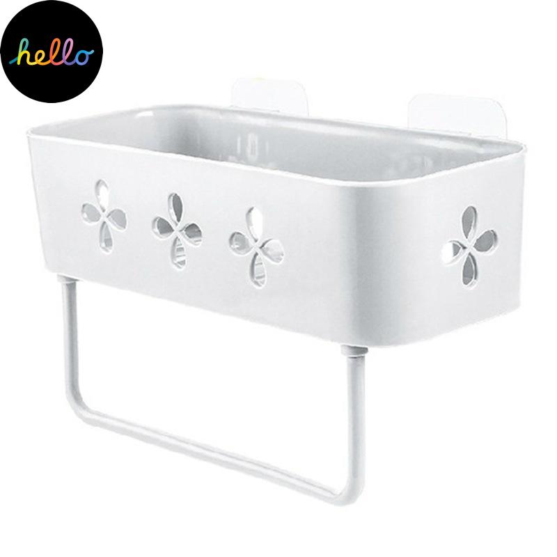 Suport de depozitare pe perete de baie Organizator tip stick Raft de duș Coș Depozitare suport pentru șampon pentru baie