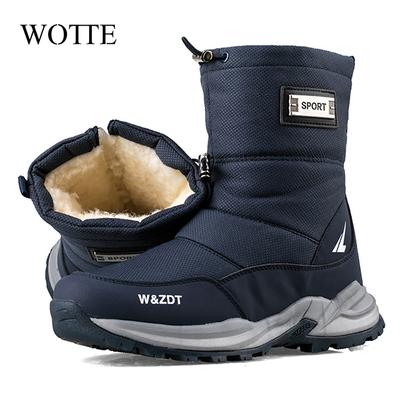 Mode Winter Herrenstiefel 2024 Neue Winterschuhe Herren Schneestiefel Wasserdicht Rutschfest Dickes Fell Winterstiefel Für -40 Grad Plateau-Stiefel