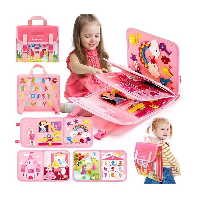 

Textile Felt Quiet Book Exercise Hands-On Enlightenment Children S Busy Learning Board Non-Woven Fabric Pink; 20 * 20