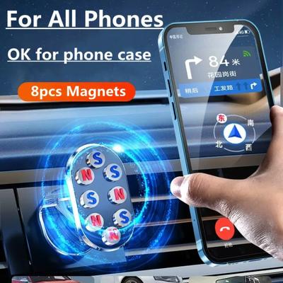 1080 drehbarer magnetischer Autotelefonhalter Magnet Smartphone-Unterstützung GPS Faltbare Telefonhalterung im Auto für iPhone Samsung Xiaomi