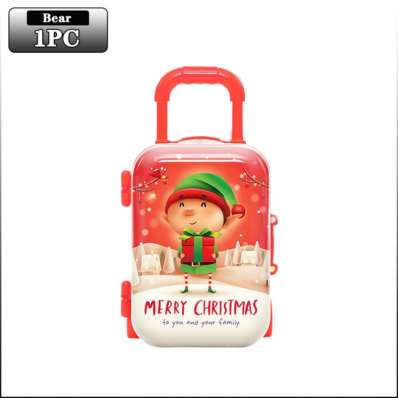 1-20PCS Christmas Mini Trolley Candy Box Cartoon Coin Purse Creative Kids Holiday Gift Box Party Favor Christmas Decoration