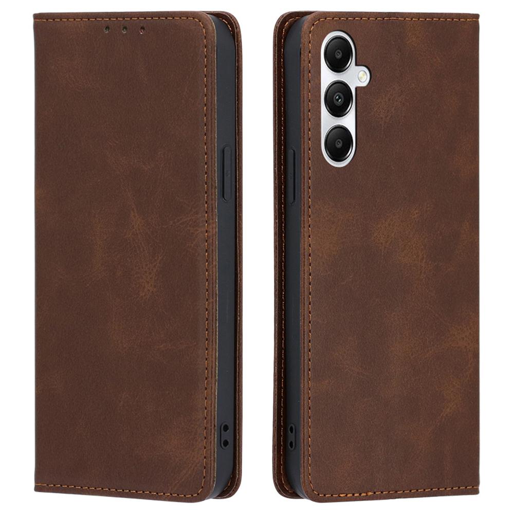 

Для Samsung Galaxy A05s 4G Чохол для телефону PU Шкіра+ТПУ Текстура теляти Шкіряний Чохол-підставка Brown