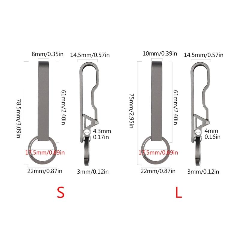 Gürtelschlaufe Schlüsselanhänger Clip, Titan Schlüsselhalter für Dienstgürtel Lanyards Geschenk für Männer