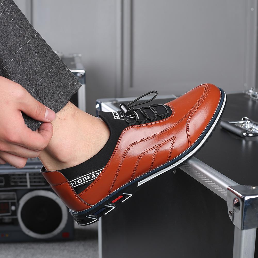 2025 Hot Men's Shoes Lightweight Leather Shoes for Men Soft Soled Male Sneakers Breathable Casual Shoes Slip On Working Footwear