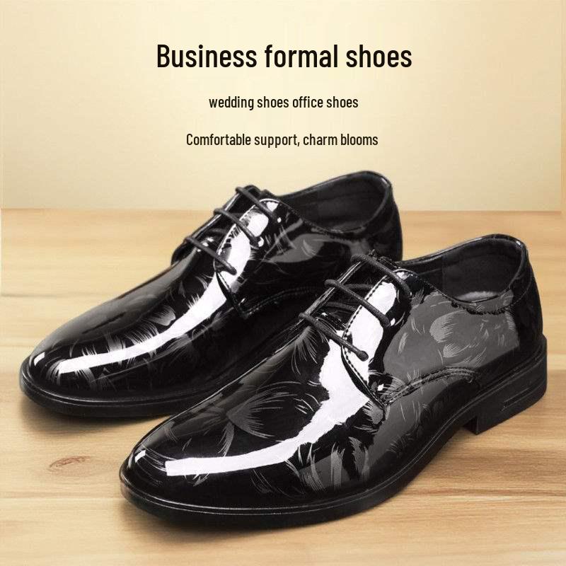 Herren Koreanischer Stil Formelle Lederschuhe - Vielseitig, Atmungsaktiv, Lässig, Übergröße, Ideal für Frühling & Herbst, Hochzeiten & Geschäft