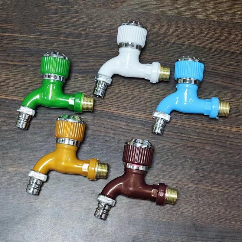 Round Hand Wheel Color Washing Machine Faucet Household Mop Pool Tap Water Antifreeze And Explosion-Aproof Plastic Faucet