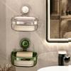 Double Layer Soap Box with Sponge Holder Non Slip Drainage Bathroom Soap Dish