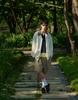 Ordinary People Re : Leather Collar French Shacket [White]