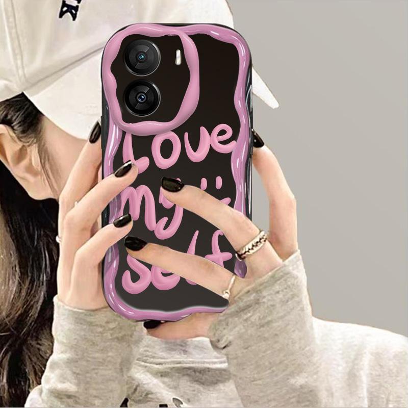 Silikon Soft Wave Hülle Glänzend Fashion Inspring Shell Handy Schwarz Back Cover für iPhone Samsung Xiaomi Redmi Poco